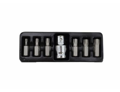 AWTOOLS KOŃCÓWKI TORX  7elem. T25 - T55 + ADAPTER BL