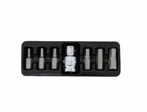 AWTOOLS KOŃCÓWKI IMBUSOWE 7elem. 4-12m  m + ADAPTER BL