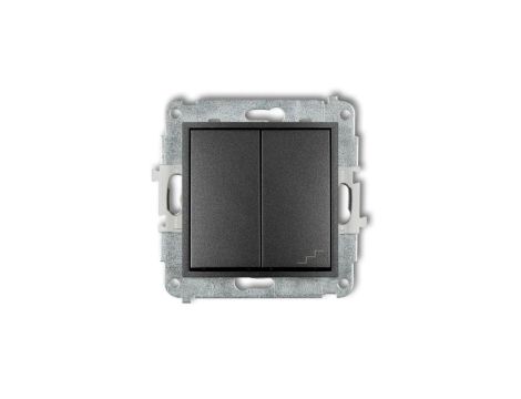 ICON Mechanizm łącznika jednobiegunowego ze schodowym (osobne zasilanie) grafitowy 11IWP-10.2