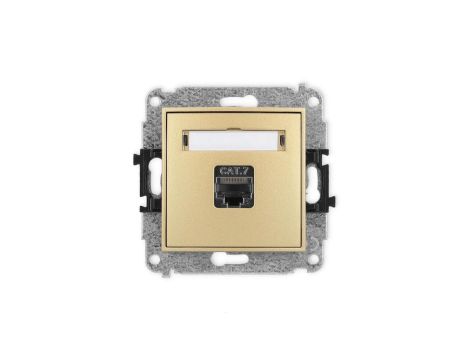 ICON Mechanizm gniazda komputerowego pojedynczego 1xRJ45, kat. 7, ekranowane, 8-stykowy złoty 29IGK-9