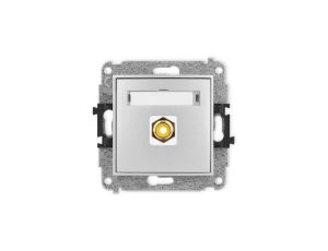 ICON Mechanizm gniazda pojedynczego RCA (typu cinch - żółty, pozłacany) srebrny metalik 7IGRCA-1