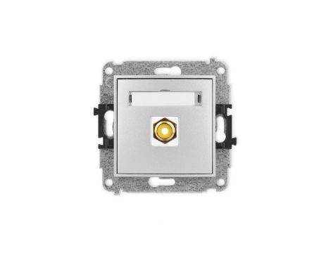 ICON Mechanizm gniazda pojedynczego RCA (typu cinch - żółty, pozłacany) srebrny metalik 7IGRCA-1