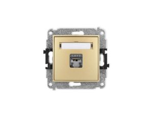 ICON Mechanizm gniazda komputerowego pojedynczego 1xRJ45, kat. 5e, ekranowane, 8-stykowy złoty 29IGK-1e