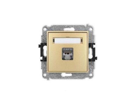 ICON Mechanizm gniazda komputerowego pojedynczego 1xRJ45, kat. 5e, ekranowane, 8-stykowy złoty 29IGK-1e