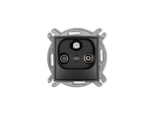 ICON Mechanizm gniazda abonenckiego RTV-SAT końcowego multimedialnego (Internet) grafitowy 11IGM