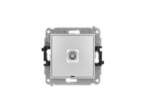 ICON Mechanizm gniazda pojedynczego BNC, bez pola opisowego srebrny metalik 7IGBNCBO-1