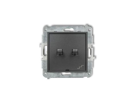 ICON Mechanizm łącznika jednobiegunowego ze schodowym (osobne zasilanie) w stylu amerykańskim grafitowy 11IWPUS-10.2