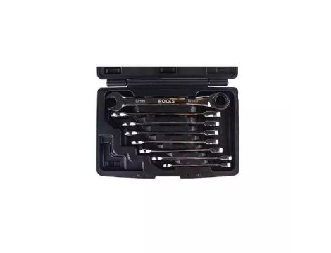 ROOKS KLUCZ PŁASKO-OCZKOWY Z GRZECHOTKĄ /KPL.  8szt.   8-19mm