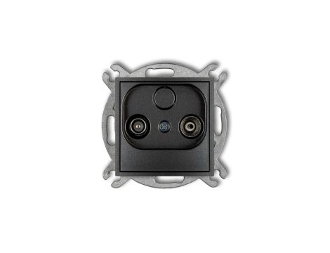 ICON Mechanizm gniazda abonenckiego RTV przelotowego 9dB grafitowy 11IG9P