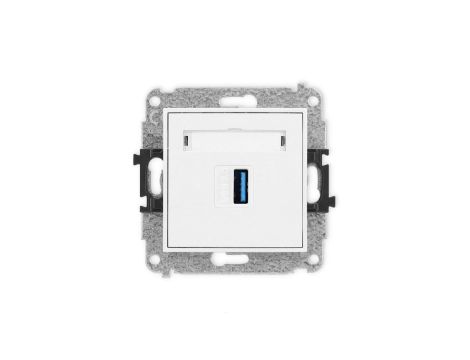 ICON Mechamizm gniazda pojedynczego USB A-A 3.0 biały mat 25IGUSB-5