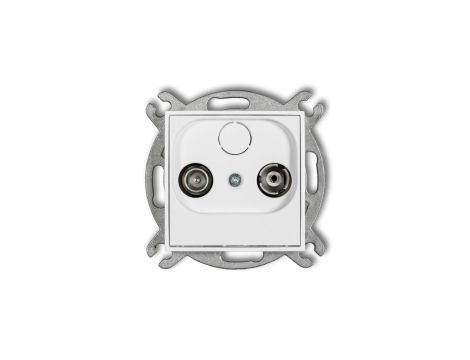 ICON Mechanizm gniazda abonenckiego RTV przelotowego 9dB biały IG9P