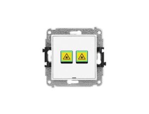 ICON Mechanizm gniazda światłowodowego/optycznego podwójnego, bez pola opisowego biały mat 25IGOPBO-2