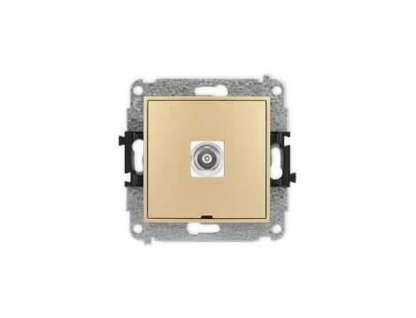 ICON Mechanizm gniazda pojedynczego BNC, bez pola opisowego złoty 29IGBNCBO-1
