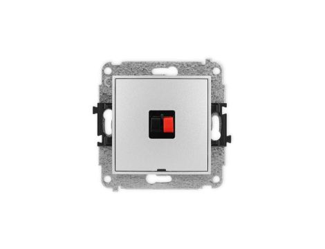 ICON Mechanizm gniazda głośnikowego pojedynczego, bez pola opisowego srebrny metalik 7IGGBO-1