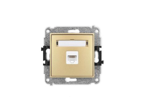 ICON Mechanizm gniazda komputerowego pojedynczego 1xRJ45, kat. 5e, 8-stykowy złoty 29IGK-1