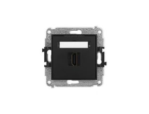 ICON Mechanizm gniazda pojedynczego HDMI 2.0 czarny mat 12IHDMI-3