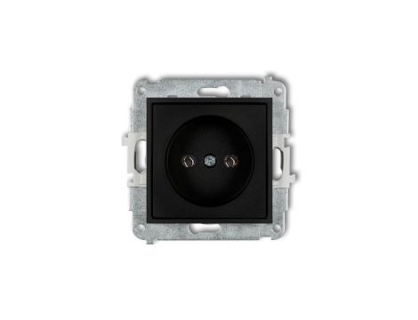 ICON Mechanizm gniazda pojedynczego bez uziemienia 2P (bez przesłon torów prądowych) czarny mat 12IGP-1