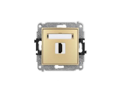 ICON Mechanizm gniazda pojedynczego HDMI 2.0 złoty 29IHDMI-3