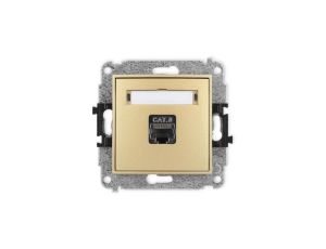 ICON Mechanizm gniazda komputerowego pojedynczego 1xRJ45, kat. 8, ekranowane, 8-stykowy złoty 29IGK-11