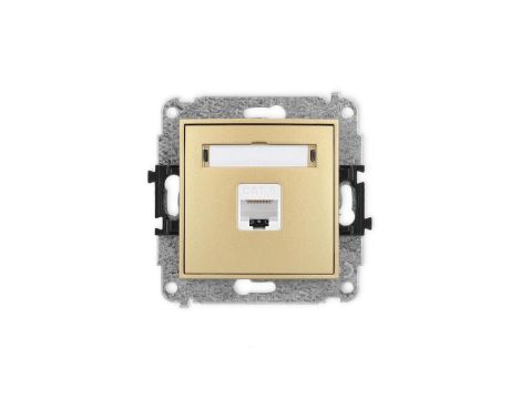 ICON Mechanizm gniazda komputerowego pojedynczego 1xRJ45, kat. 6, 8-stykowy złoty 29IGK-3