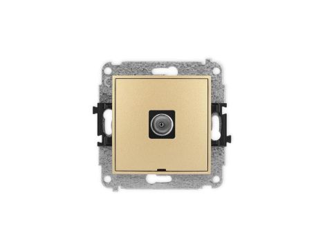 ICON Mechanizm gniazda antenowego pojedynczego TV, bez pola opisowego złoty 29IGTVBO-1
