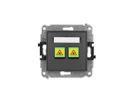 ICON Mechanizm gniazda światłowodowego/optycznego podwójnego grafitowy mat 28IGOP-2