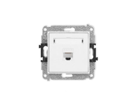 ICON Mechanizm gniazda komputerowego pojedynczego 1xRJ45, kat. 6, 8-stykowy biały mat 25IGK-3