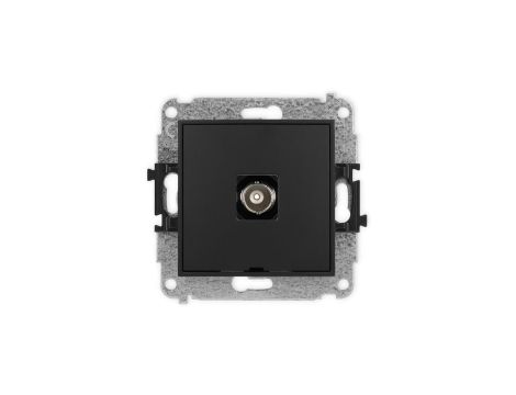 ICON Mechanizm gniazda pojedynczego BNC, bez pola opisowego czarny mat 12IGBNCBO-1