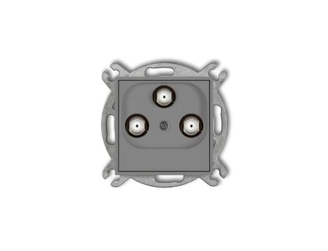ICON Mechanizm gniazda multimedialnego 3F DATA (UPC) szary mat 27IGMU