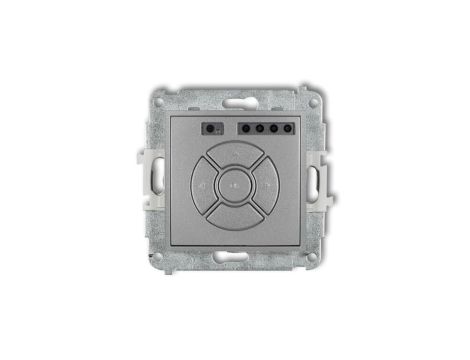 ICON Mechanizm elektronicznego sterownika roletowego (przycisk strefowy) srebrny metalik 7ISR-5