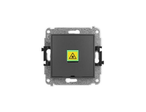 ICON Mechanizm gniazda światłowodowego/optycznego pojedynczego, bez pola opisowego grafitowy mat 28IGOPBO-1