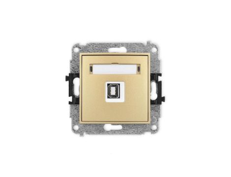 ICON Mechanizm gniazda pojedynczego USB A-B 2.0 złoty 29IGUSB-3