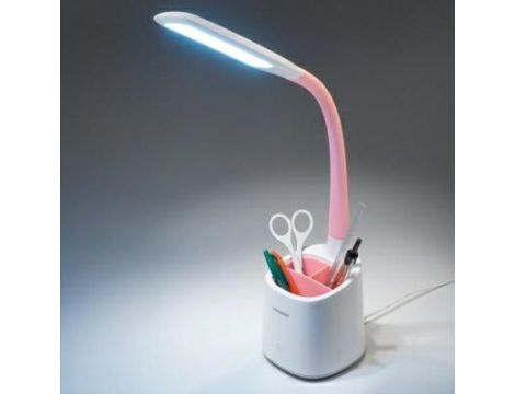 TIROSS LAMPKA BIURKOWA 60 SMD LED BIAŁO-RÓŻOWA