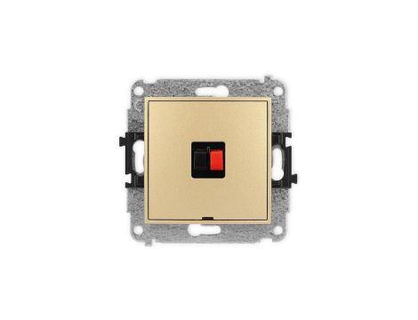 ICON Mechanizm gniazda głośnikowego pojedynczego, bez pola opisowego złoty 29IGGBO-1