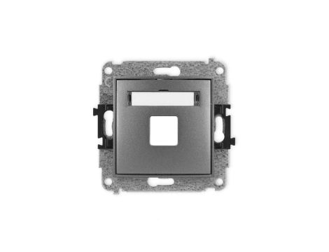 ICON Mechanizm gniazda multimedialnego pojednczego bez modułu (standard Keystone) grafitowy 11IGM-1P
