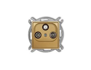 ICON Mechanizm gniazda abonenckiego RTV-SAT końcowego multimedialnego (Internet) złoty 29IGM