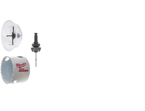 MILWAUKEE OTWORNICA ROZSUWANA DO PŁYT G/K 51-178mm +TRZPIEŃ+OTWORNICA 68mm