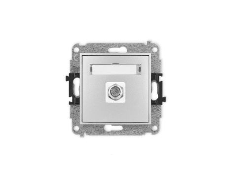 ICON Mechanizm gniazda antenowego pojedynczego typu F (SAT) niklowany srebrny metalik 7IGF-1
