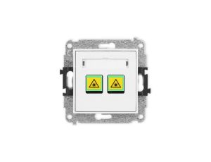 ICON Mechanizm gniazda światłowodowego/optycznego podwójnego biały mat 25IGOP-2