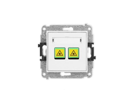 ICON Mechanizm gniazda światłowodowego/optycznego podwójnego biały mat 25IGOP-2