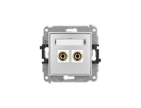 ICON Mechanizm gniazda głośnikowego poj. (typu banan - czerwony i czarny, pozłacany, 4 mm2, do lutowania) srebrny metalik 7IGG-3