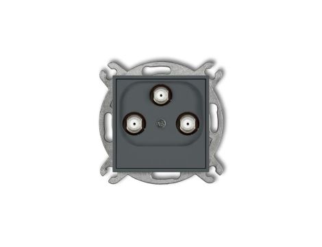 ICON Mechanizm gniazda multimedialnego 3F DATA (Vectra) grafitowy mat 28IGMV