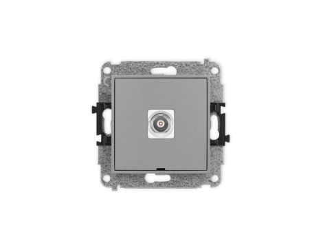 ICON Mechanizm gniazda pojedynczego BNC, bez pola opisowego szary mat 27IGBNCBO-1