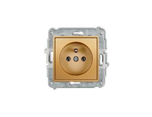 ICON Mechanizm gniazda pojedynczego z uziemieniem 2P+Z (bez przesłon torów prądowych) złoty 29IGP-1z