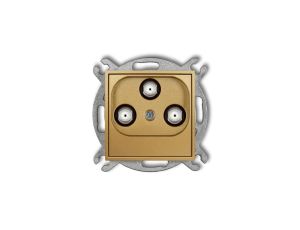 ICON Mechanizm gniazda multimedialnego 3F DATA (UPC) złoty 29IGMU