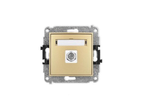 ICON Mechanizm gniazda antenowego pojedynczego typu F (SAT) niklowany złoty 29IGF-1