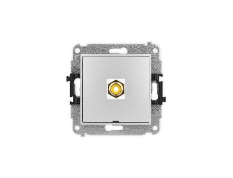 ICON Mechanizm gniazda pojedynczego RCA, bez pola opisowego (typu cinch - żółty, pozłacany) srebrny metalik 7IGRCABO-1