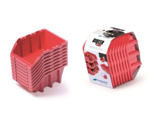 KISTENBERG KUWETY 16 BINEER LONG 8szt. CZERWONE 160x98x70mm