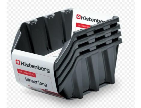 KISTENBERG KUWETY 30 BINEER LONG 4szt. CZARNE 295x198x133mm