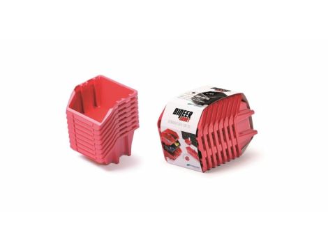 KISTENBERG KUWETY 15 BINEER SHORT 8szt. CZERWONE 144x118x84mm